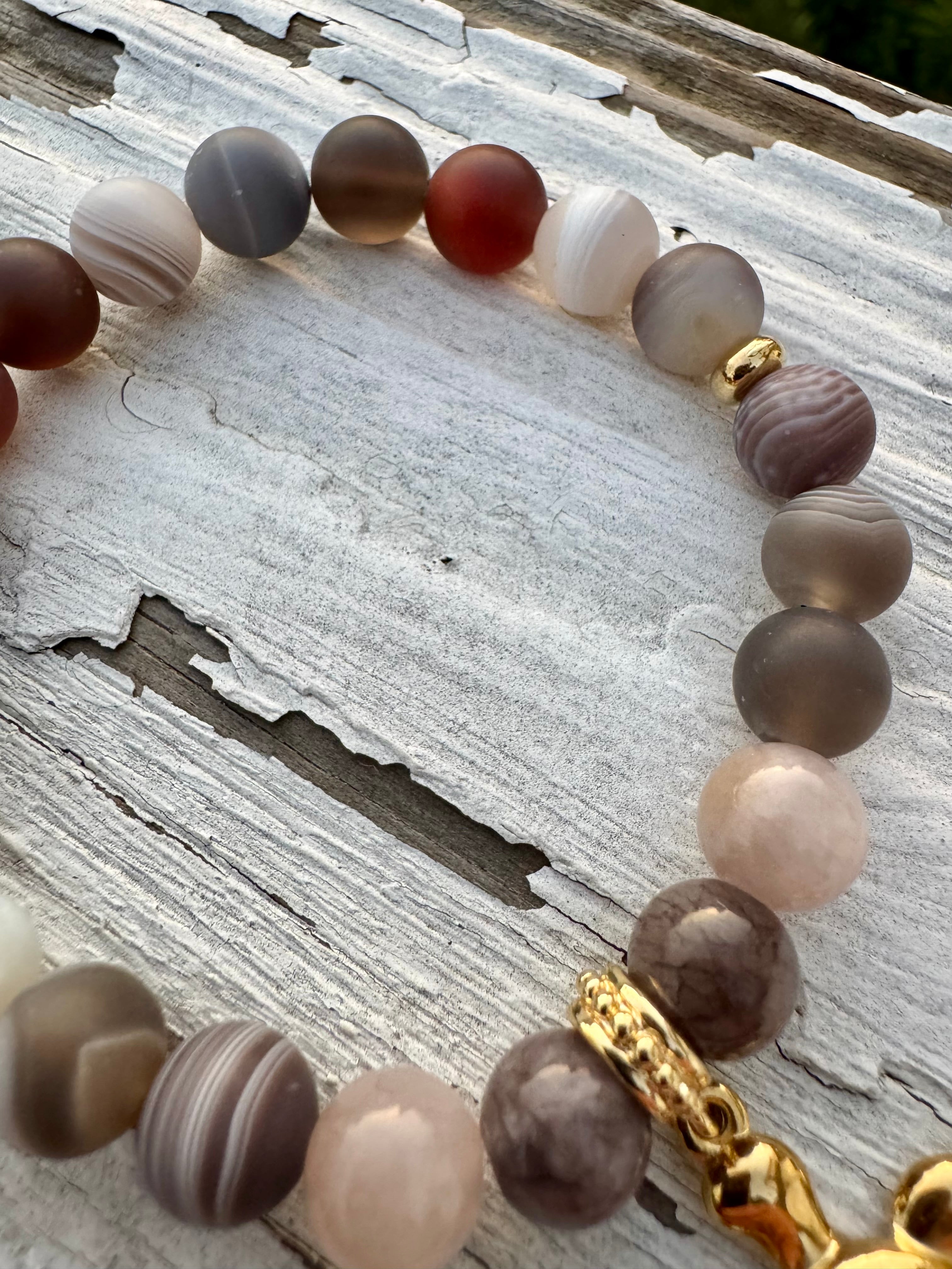Botswana Agate Turtle Love