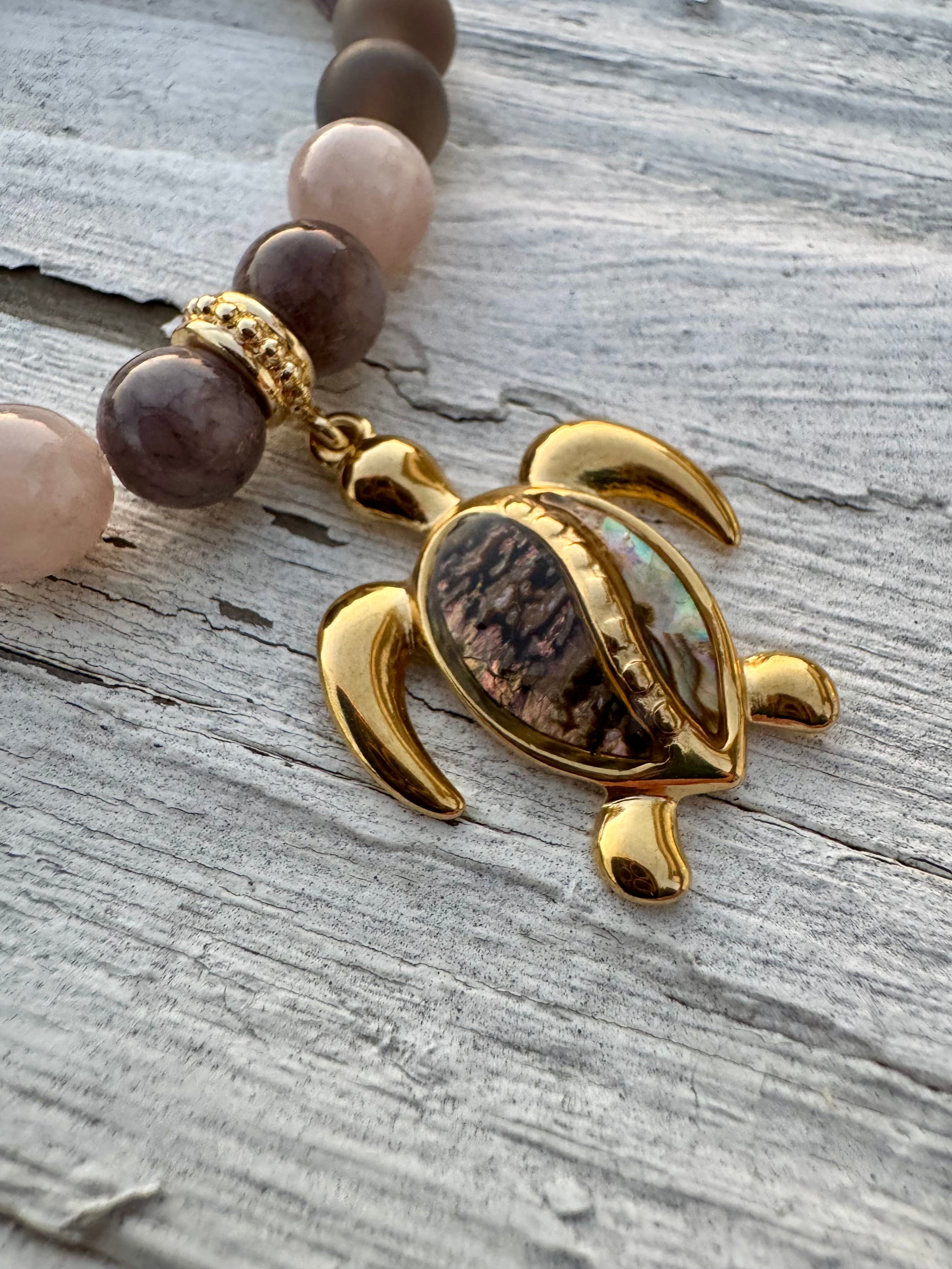 Botswana Agate Turtle Love